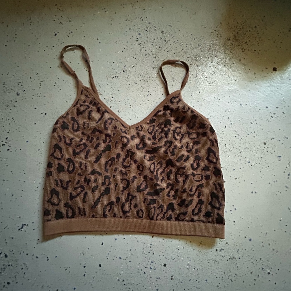 Cheetah print crop top